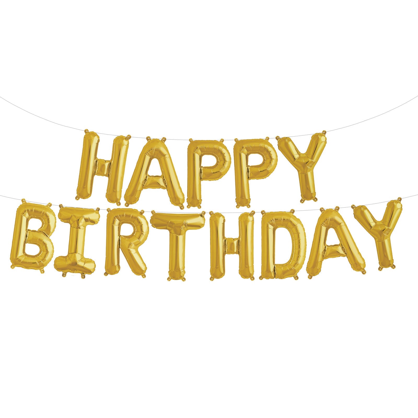 Northstar Balloons, Happy Birthday girlander - gullfolie