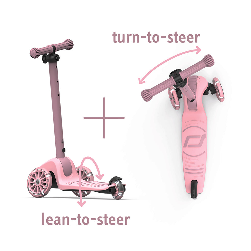 Scoot and Ride Highway Kick 3S, sparkesykkel - LED Rose