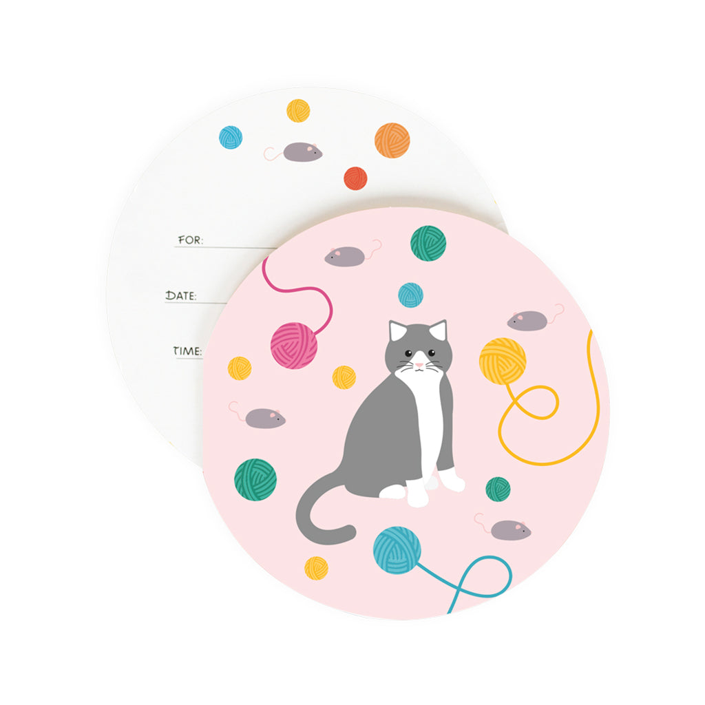My Little Day runde invitasjoner, 8 stk. Cat