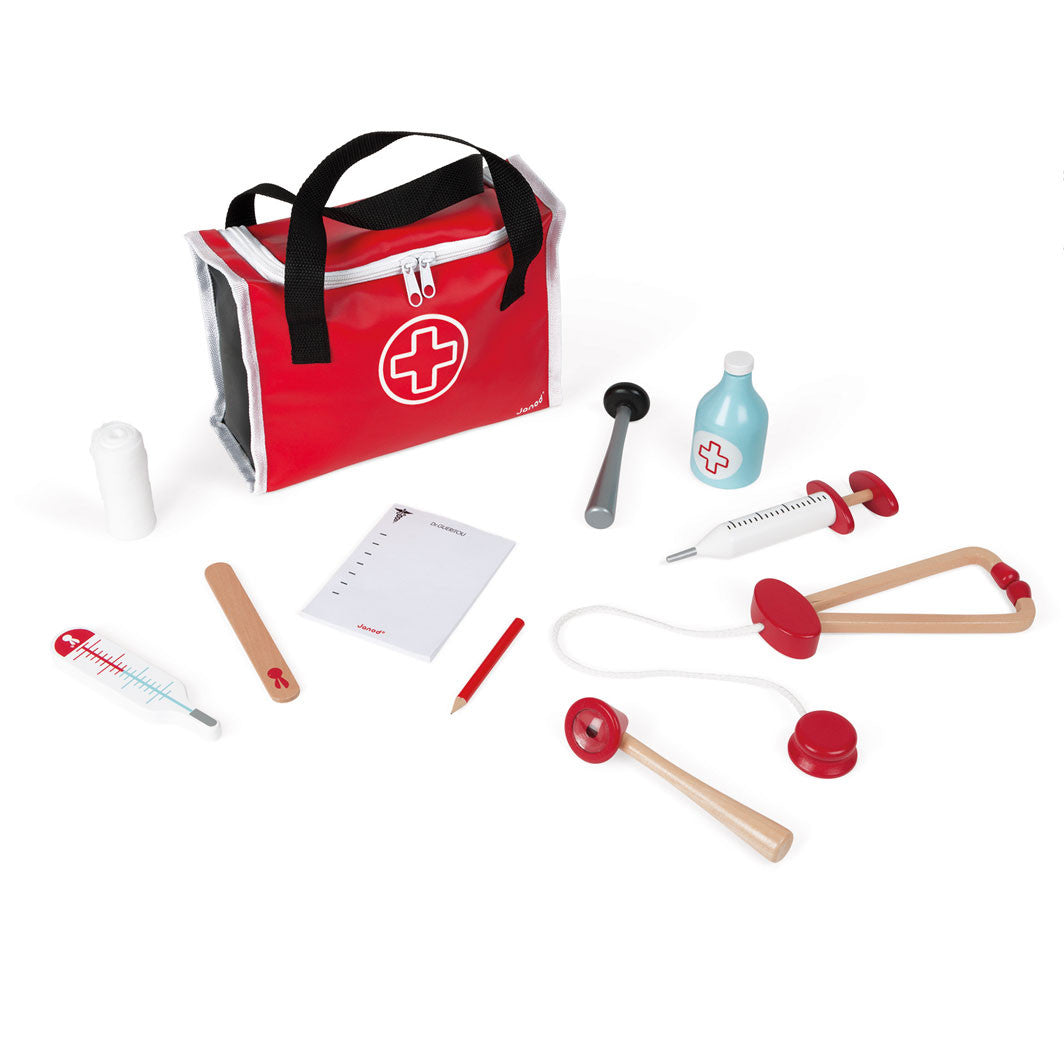 Janod legeveske m. tilbehør i tre