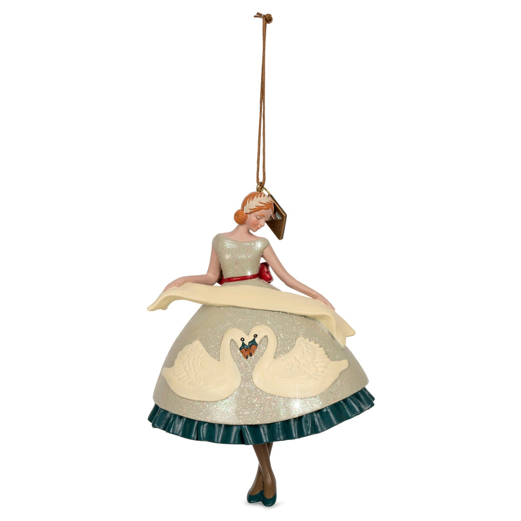 Konges Sløjd julepynt, ornament - Christmas swan ballerina