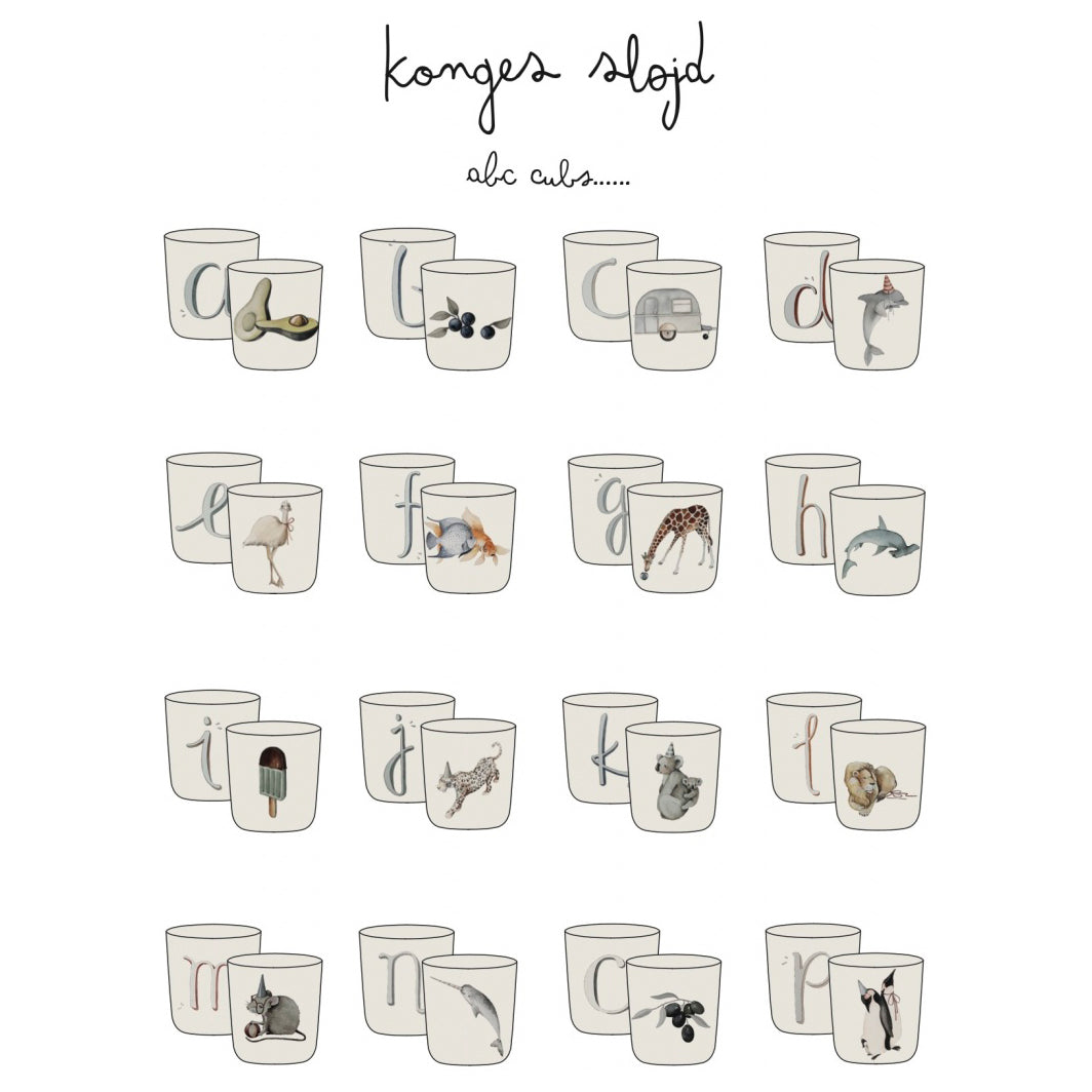 Konges Sløjd Alfabet melaminkopp, A - Z