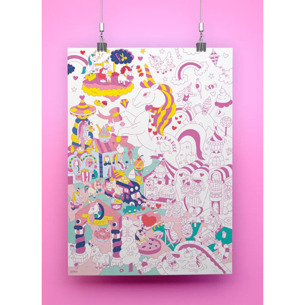 Omy stor plakat for fargelegging, Lily
