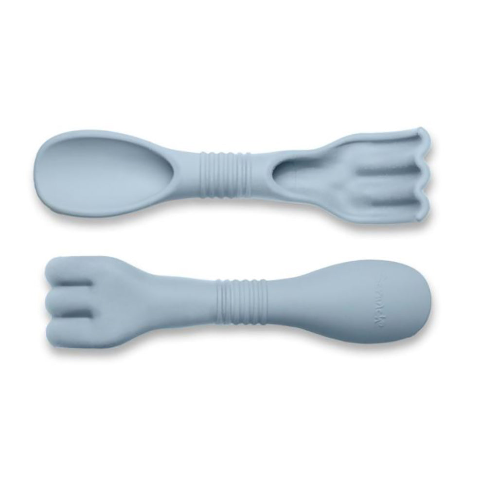 Scrunch sandleketøy, spade/rive i ett - double-digger - Lyseblå