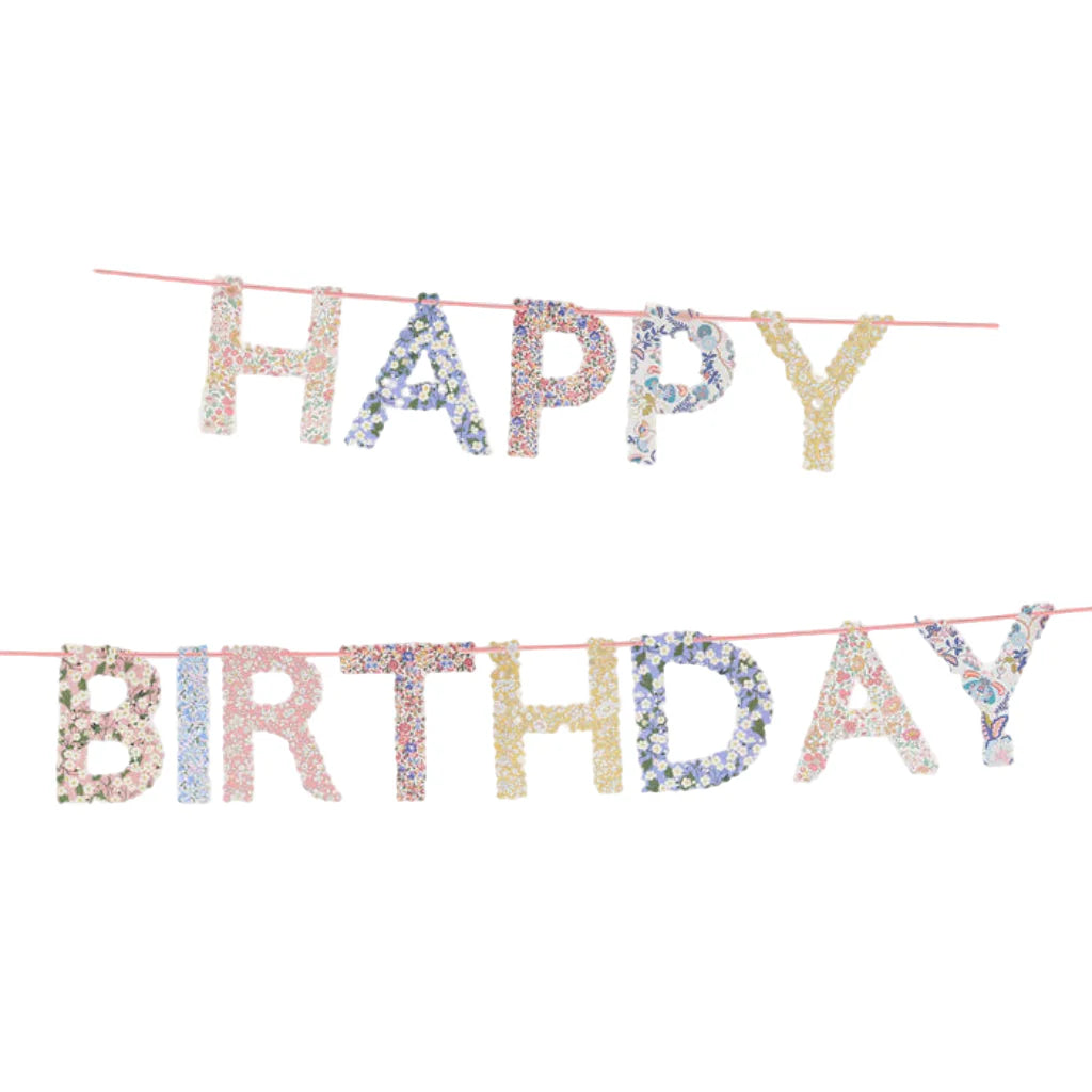 Meri Meri x Liberty guirlande, Happy Birthday