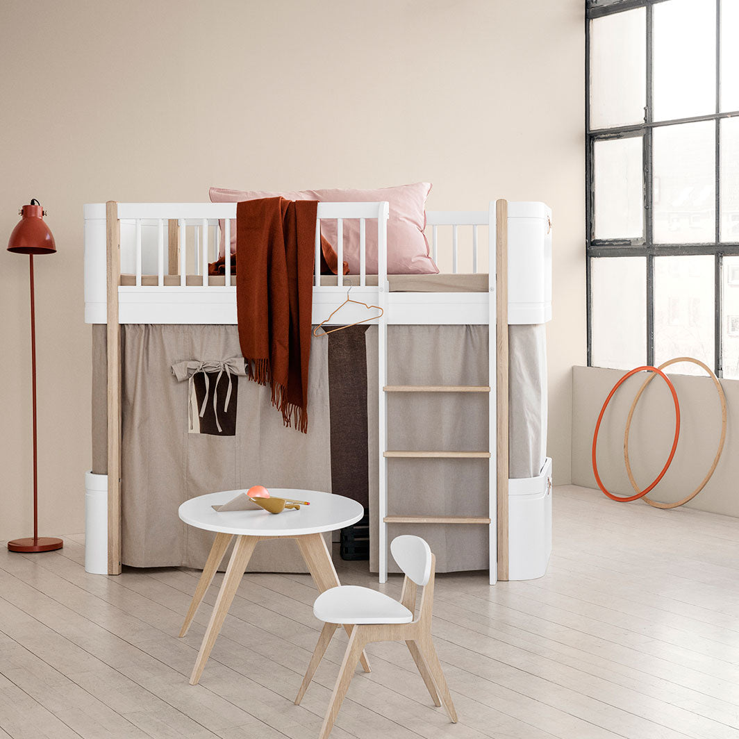 Oliver Furniture Wood forhæng til Mini+ halvhøy seng, natur