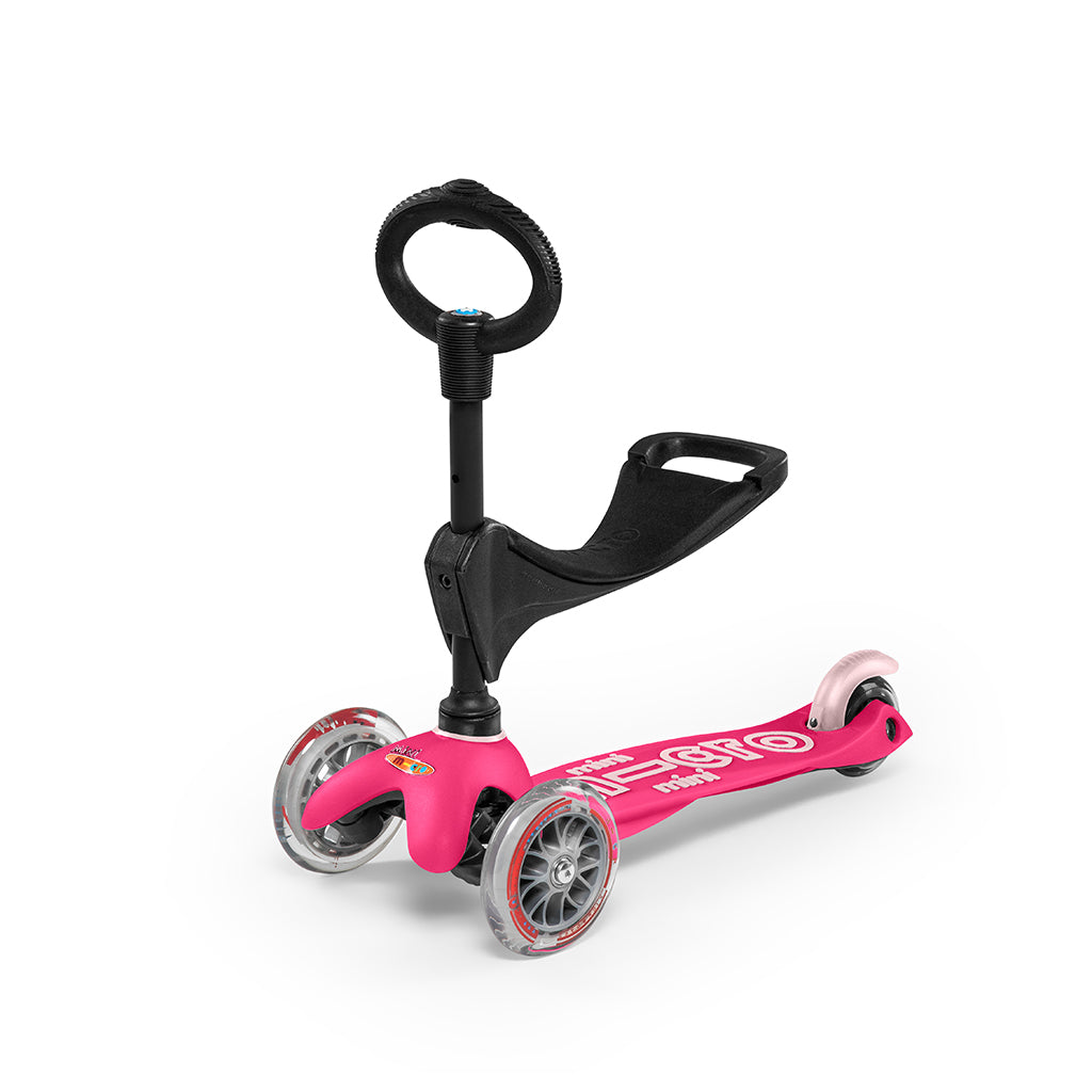 Fuld visning af Micro Mini 3i-1 Deluxe løbehjul i pink