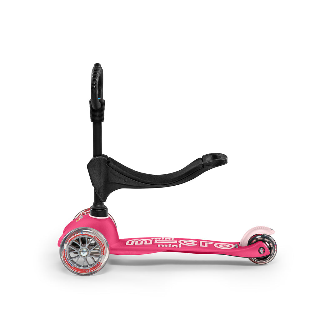 Micro Mini 3-i-1 Deluxe sparkesykkel - Rosa