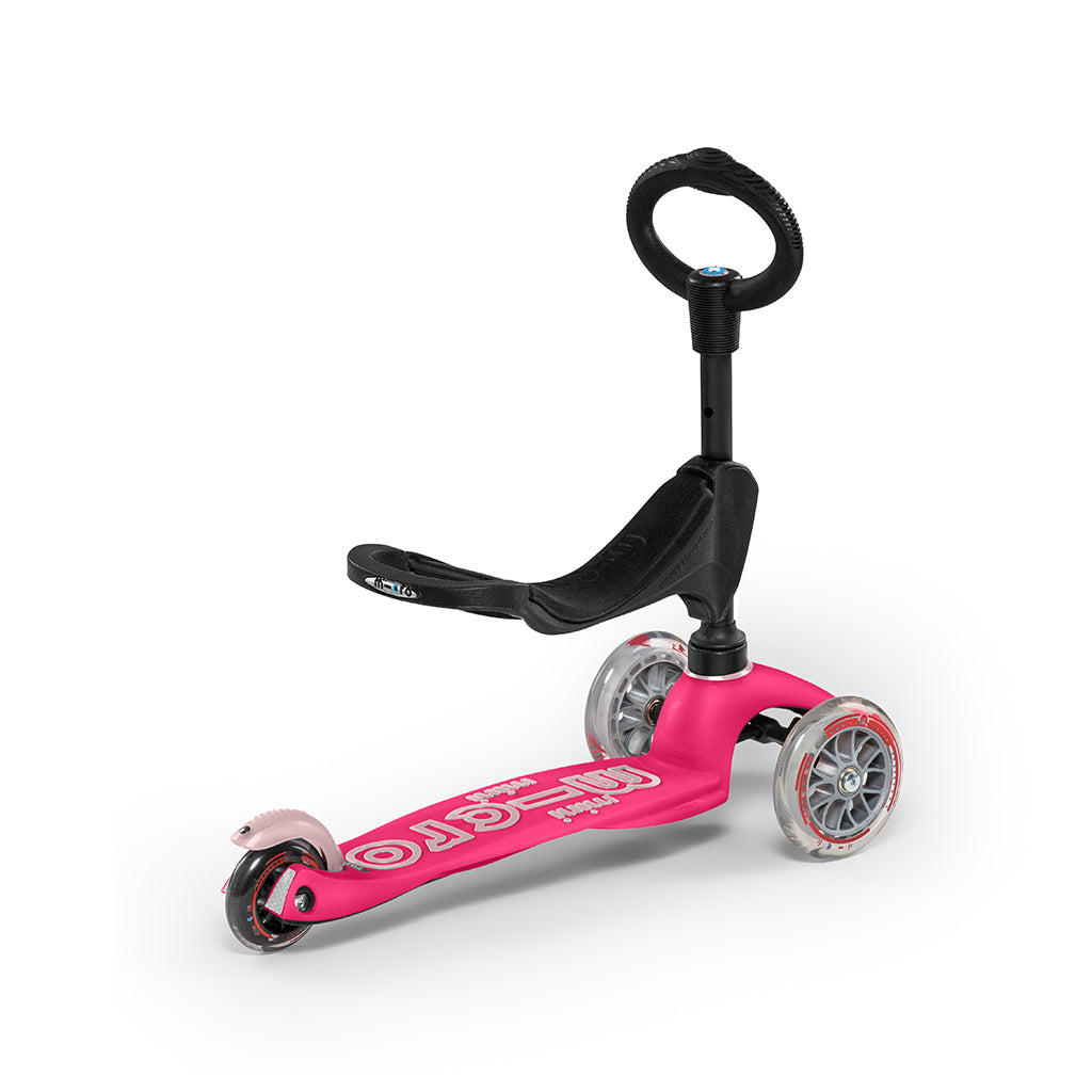 Micro Mini 3-i-1 Deluxe sparkesykkel - Rosa