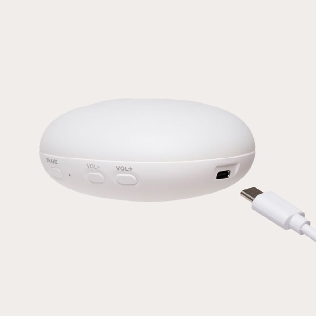 Moonie 2.0, økologisk Humming bjørn med pink noise og lampe - Sand