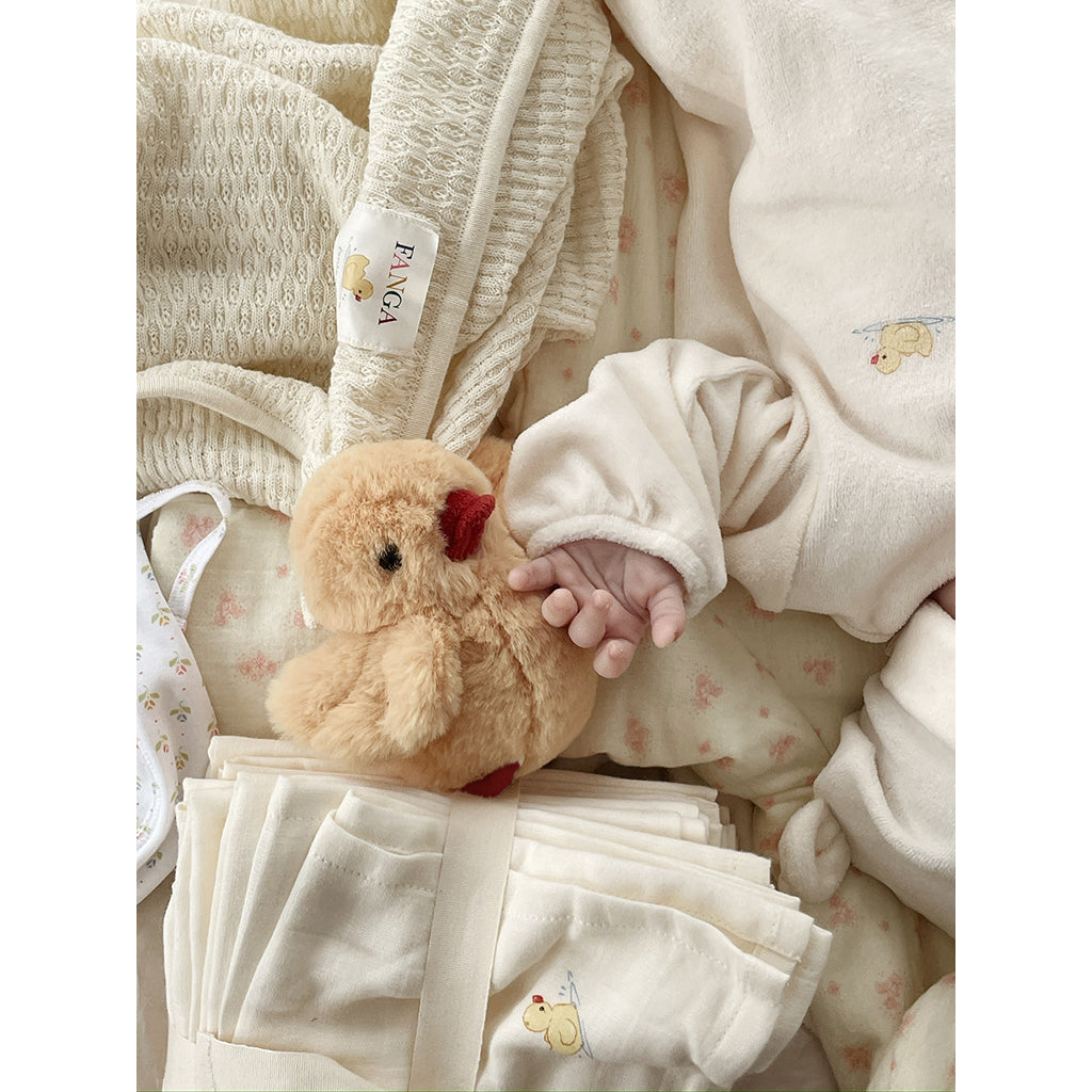 Fanga Fontana babytæppe, Venti Pointelle, GOTS – Antique white