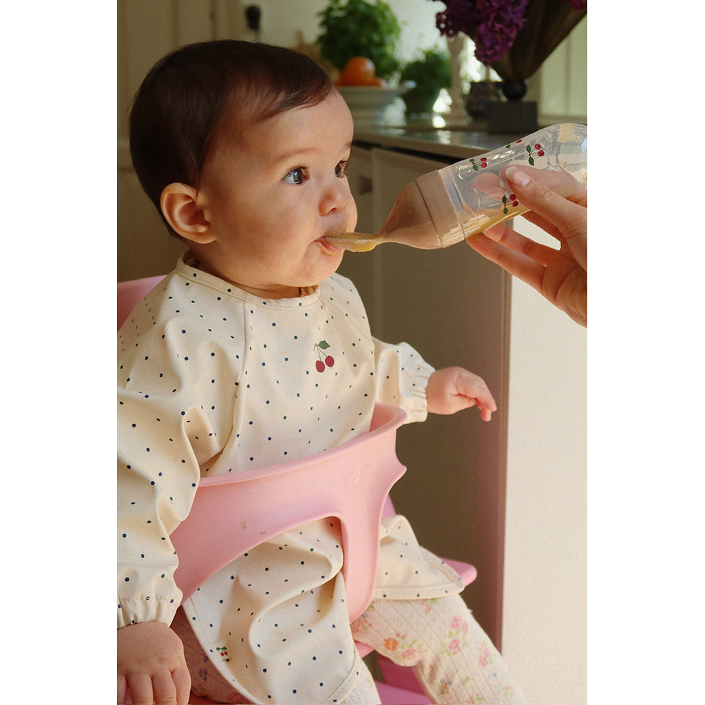 Konges Sløjd Smekke med ermer, 6 måneder - 3 år - Navy Dot/Rain Washed