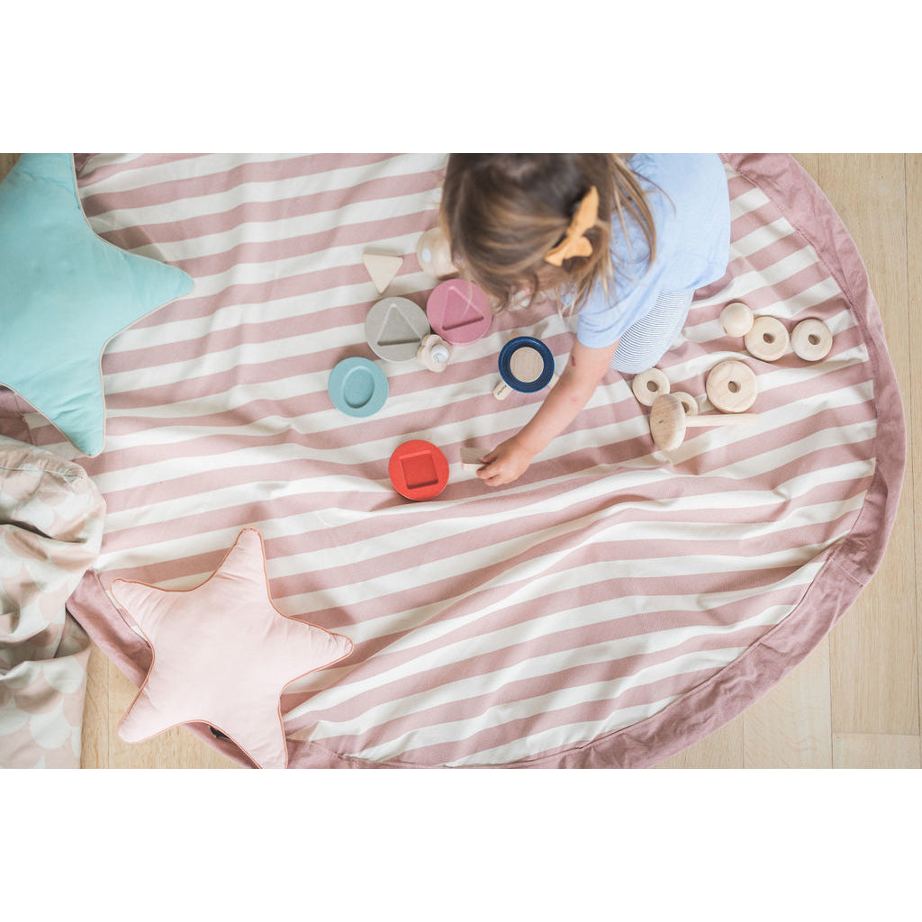 Play&Go To-i-én teppe, Stripes pink