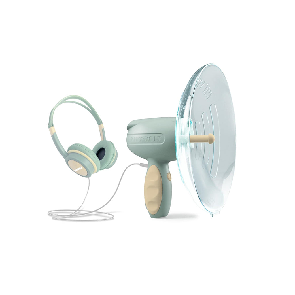 Kidyspy lydforstærker og headset i grøn