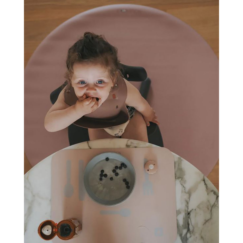Noui Noui Gulvmatte, stolunderlag, rundt - Old Rose