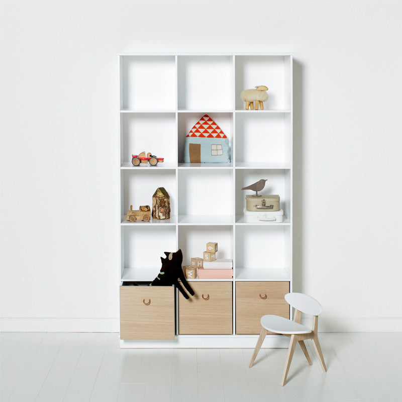 Oliver Furniture Wood kasser, ek/hvit- 2 stk.
