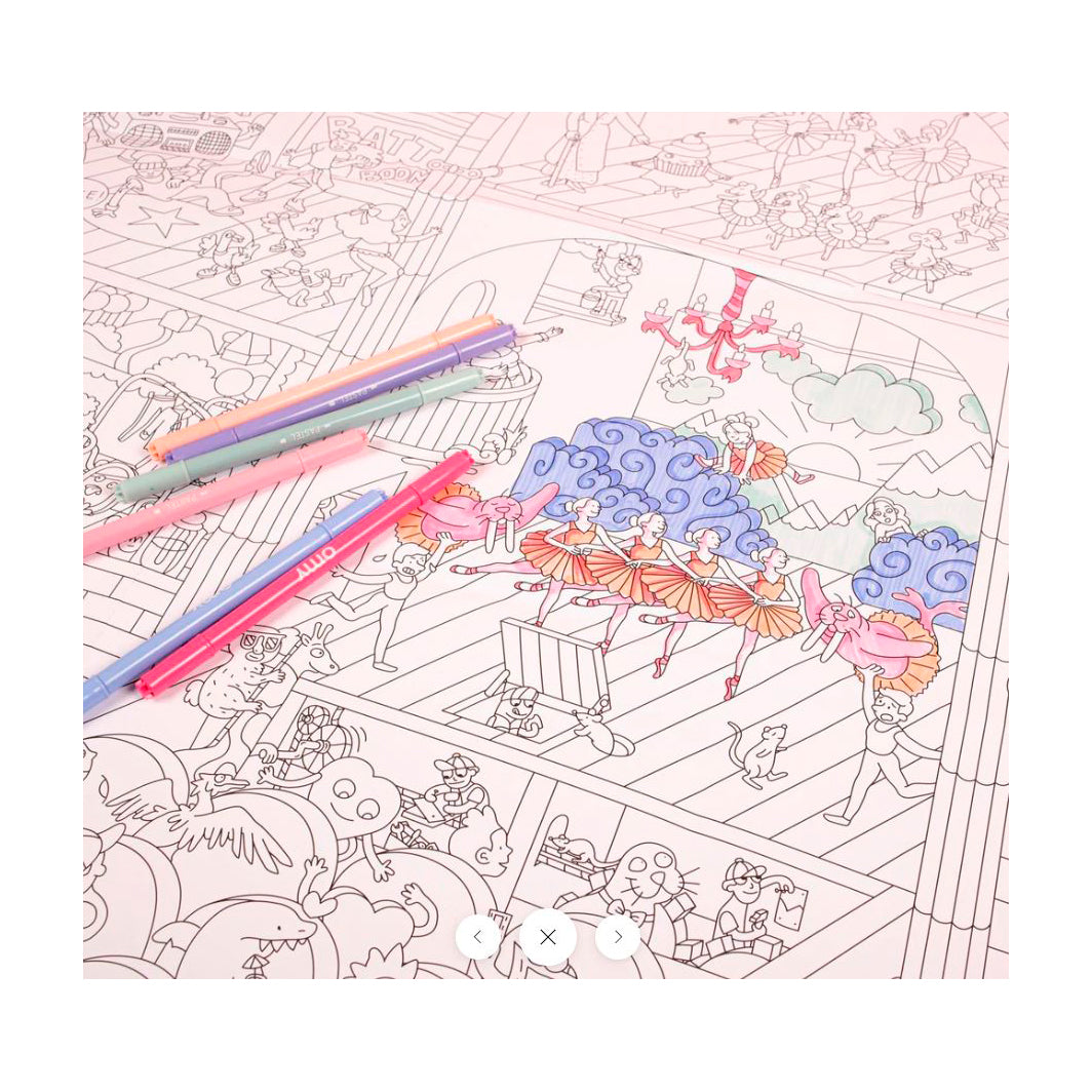 Omy stor plakat til fargelegging, Dance