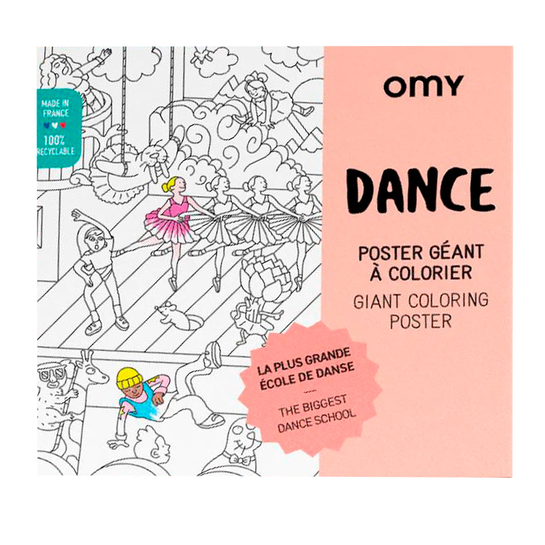 Omy stor plakat til farvelægning, Dance