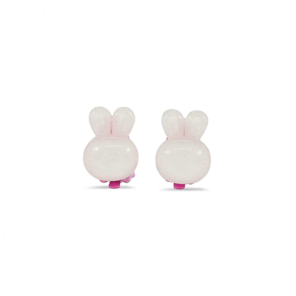 Milk x Soda Candy Rabbit øredobber til barn, clip-on - Baby Pink