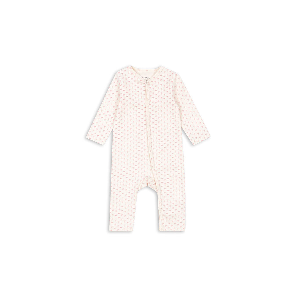 Fanga Fontana Bello bodystocking med lange ermer, Punto rosa - str. 1 - 6 mnd.