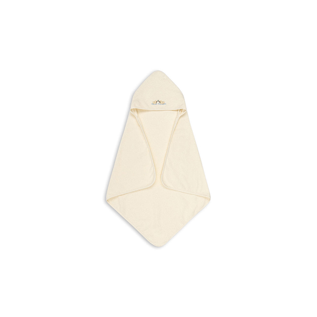 Fanga Fontana Figo babyhåndklæde m. hætte, GOTS - Antique white