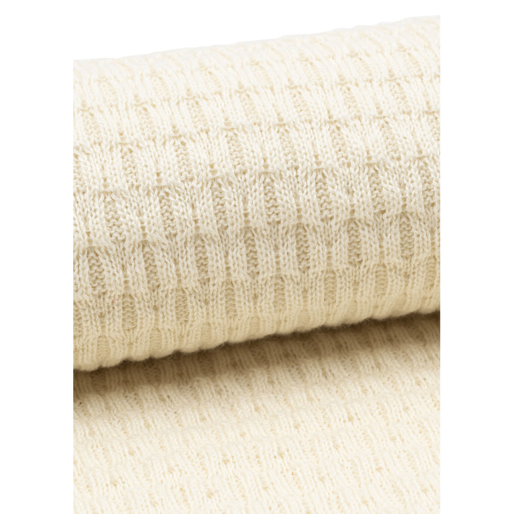 Fanga Fontana babytæppe, Venti Pointelle, GOTS – Antique white