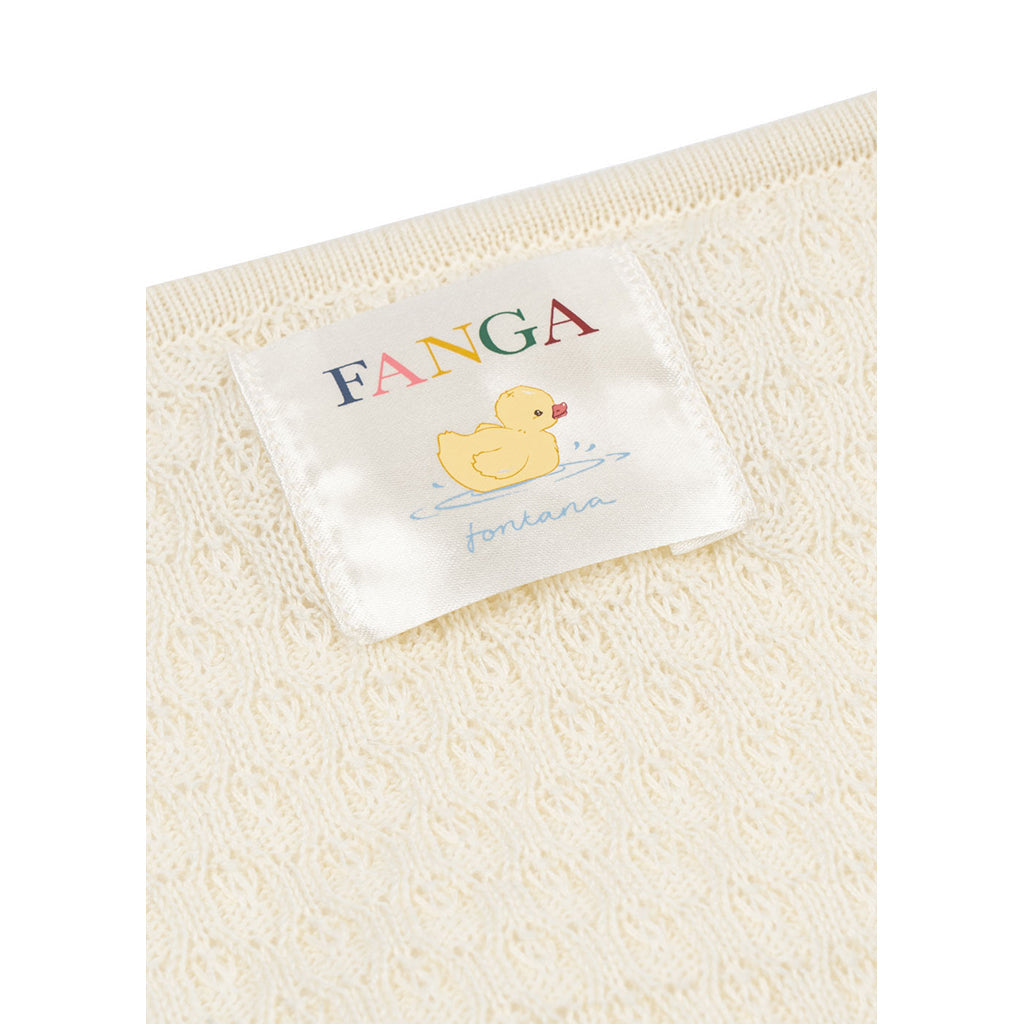 Fanga Fontana babytæppe, Venti Pointelle, GOTS – Antique white