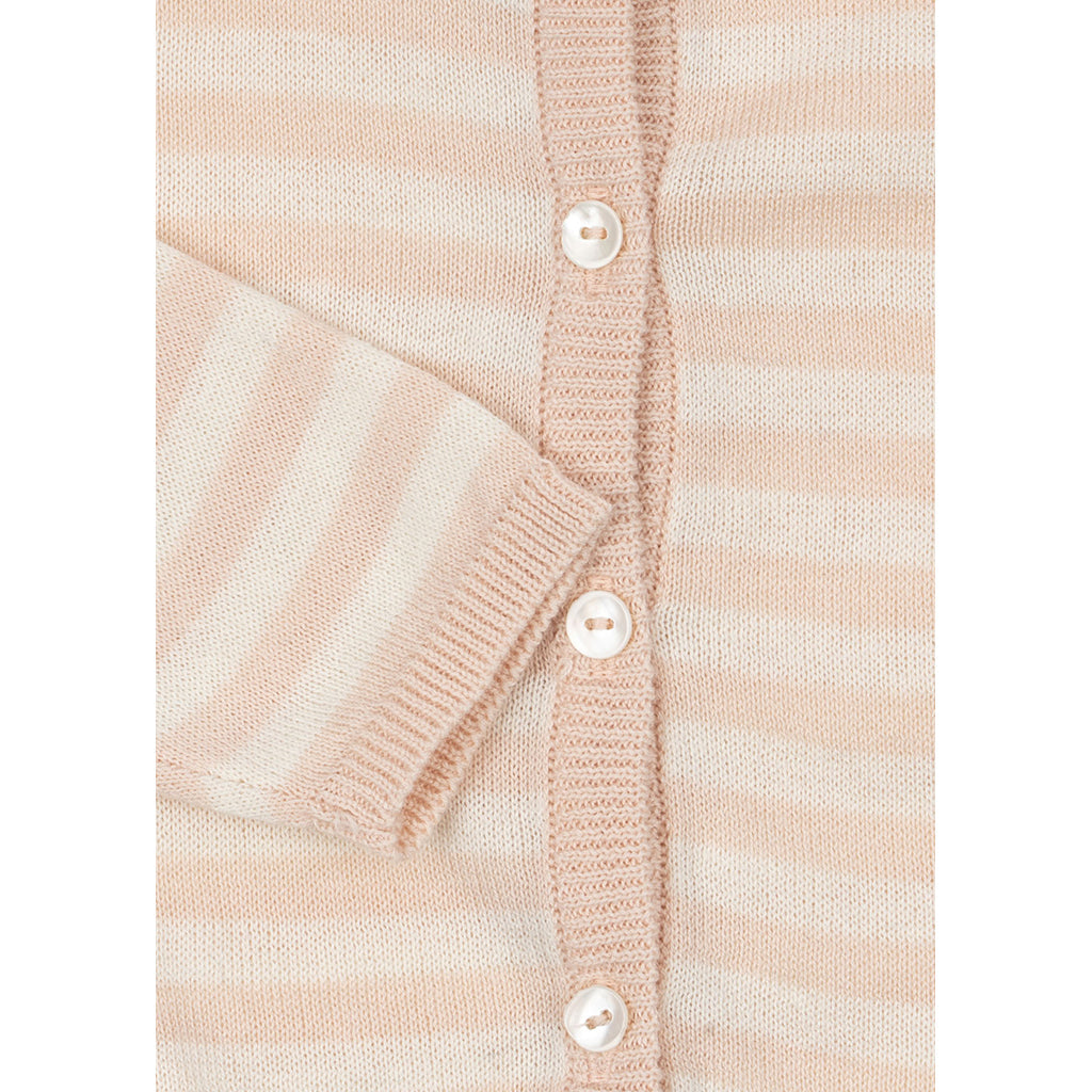 Fanga Fontana Venti baby cardigan, økologisk, Cameo Rose - str. 1 - 9 mnd.