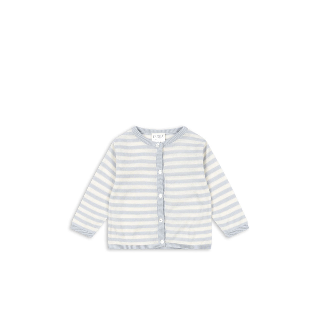 Fanga Fontana Venti baby cardigan, økologisk, Gray dawn - str. 1 - 9 mdr.