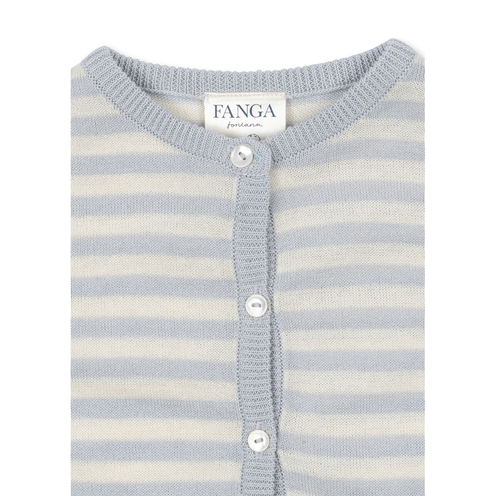 Fanga Fontana Venti baby cardigan, økologisk, Gray dawn - str. 1 - 9 mnd.