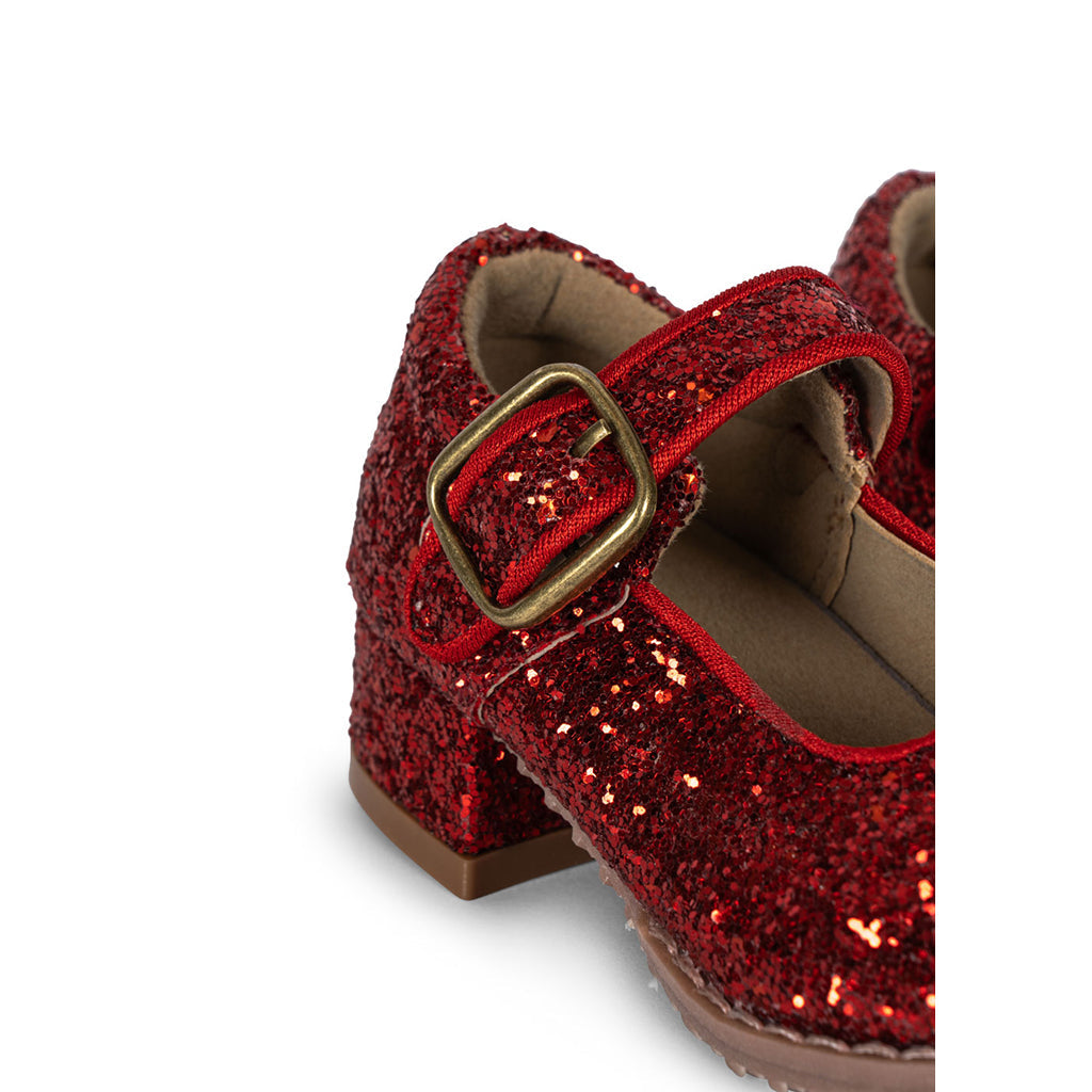 Konges Sløjd Glitter-fekostyme, Ma grande cerise, kappe og sko - skostørrelse 23-30