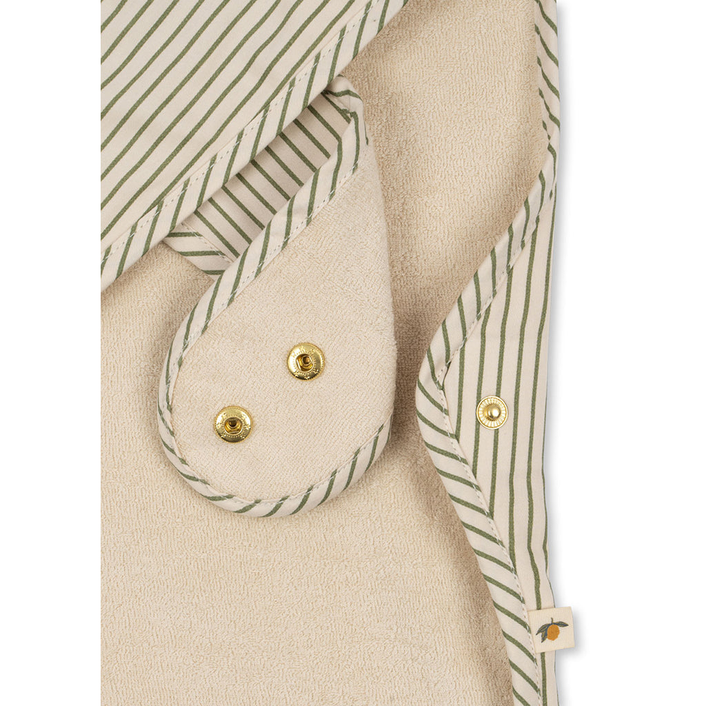 Konges Sløjd Comea Frill smekke, økologisk - Tea stripe