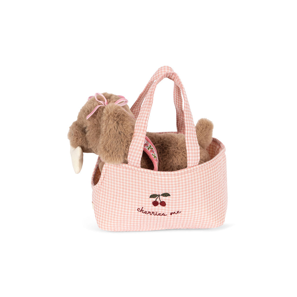 Konges Sløjd Maude hund i veske, Pink Check