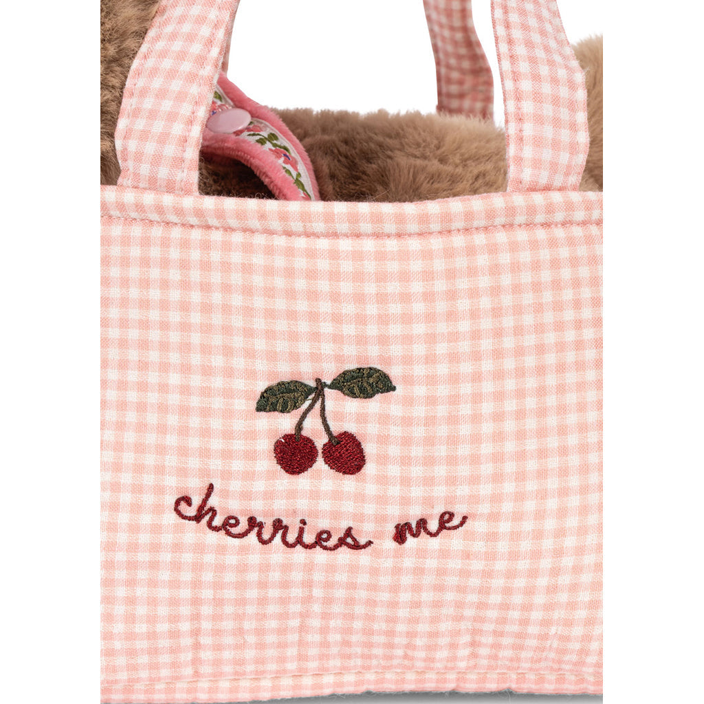 Konges Sløjd Maude hund i veske, Pink Check