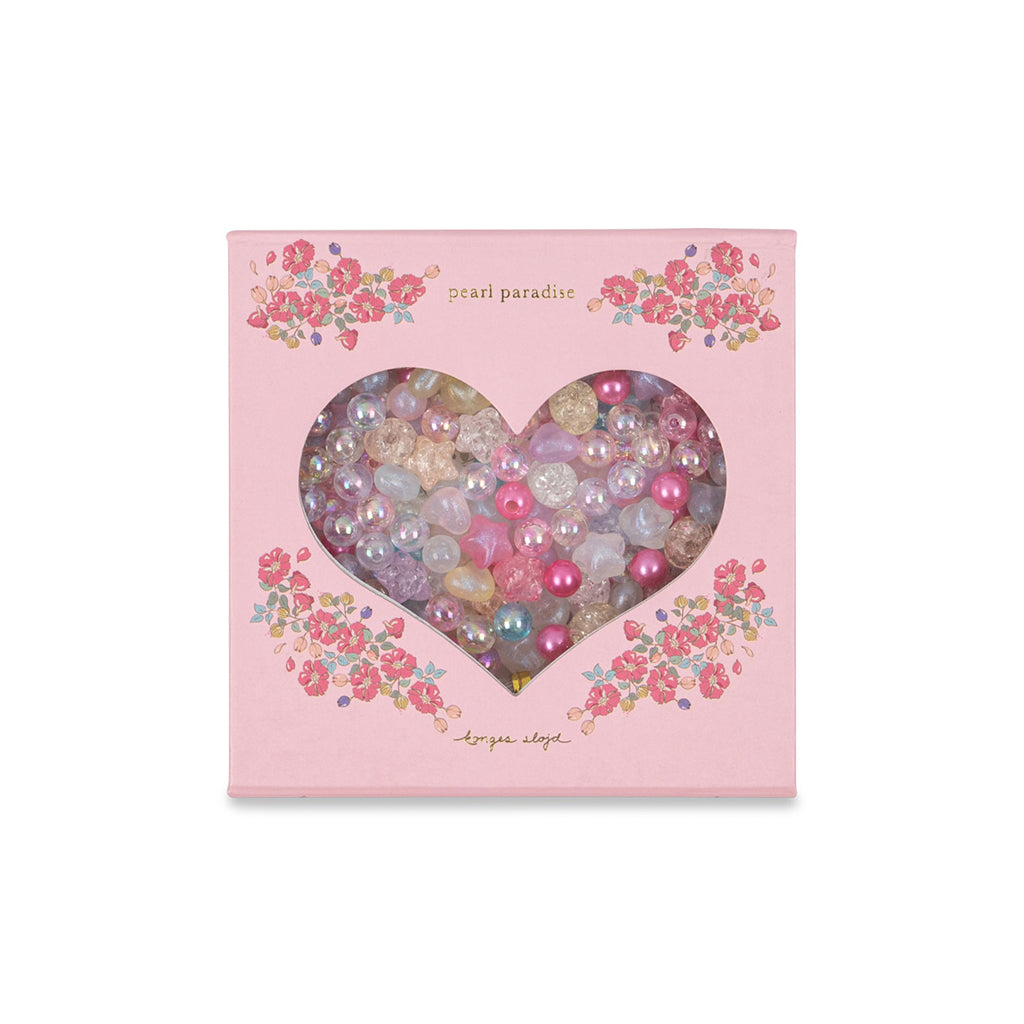 Konges Sløjd Perleskrin, Box of pearls - Blå/rosa