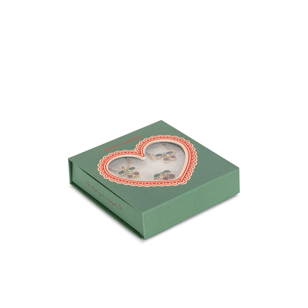 Konges Sløjd Smykkesett, Halskjede, Ring og Armbånd - Cherry