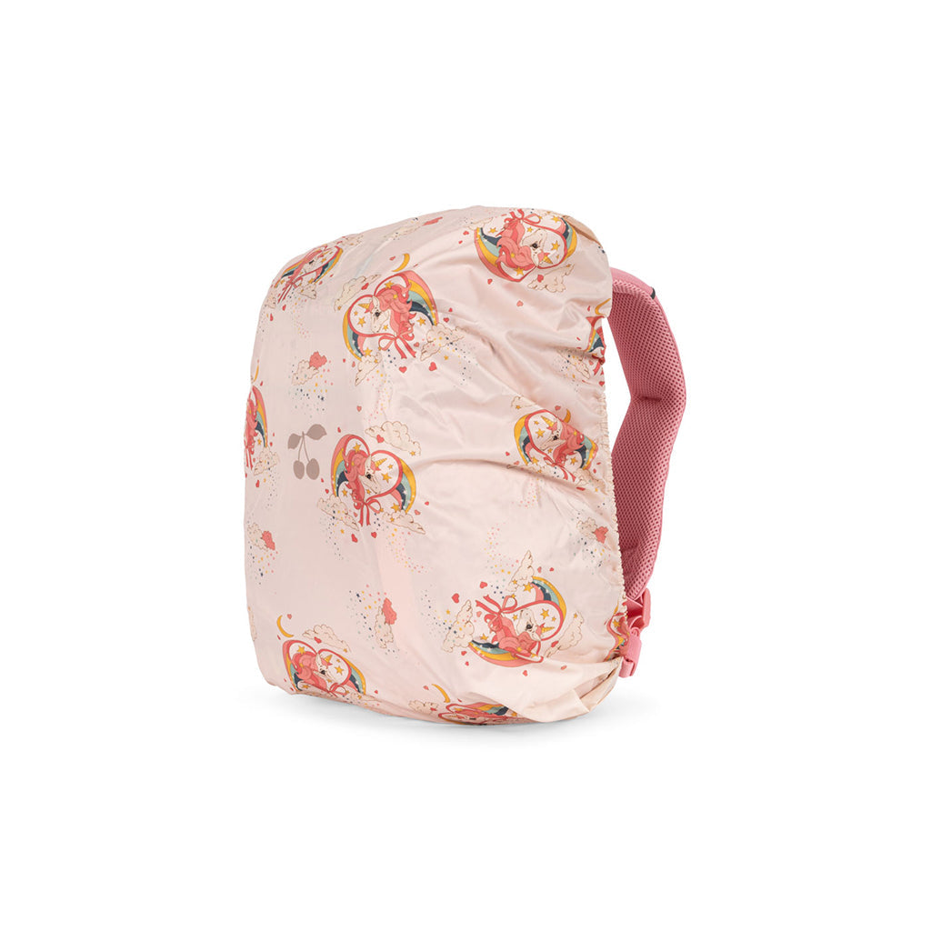 Konges Sløjd Clover skolesekk med gympose og regntrekk – Peony