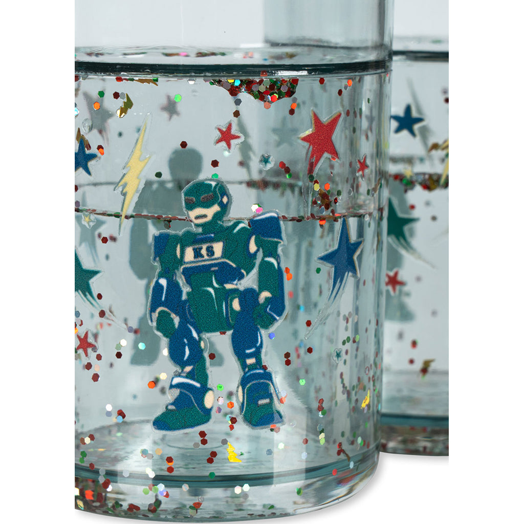 Konges Sløjd 2-pak glitterkopper, Hero Robot