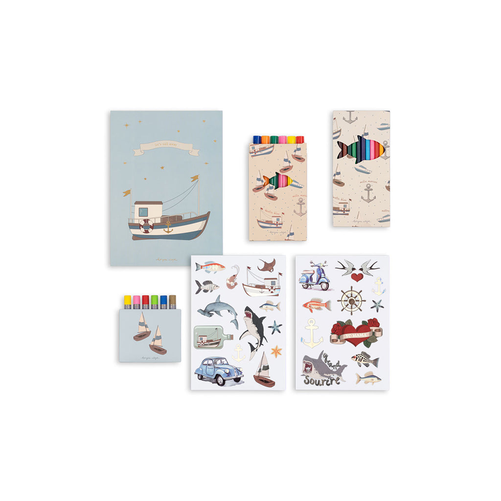 Konges Sløjd koffert til den lille kunstneren, Little Artist - Sail away