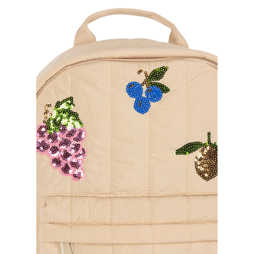 Konges Sløjd Juno Midi ryggsekk med paljettmotiver, Frappé