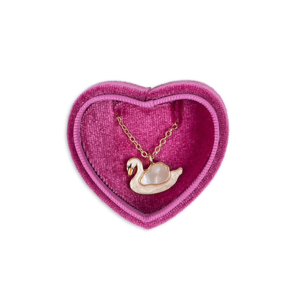 Konges Sløjd Liten smykkeskrin med halskjede, Swan