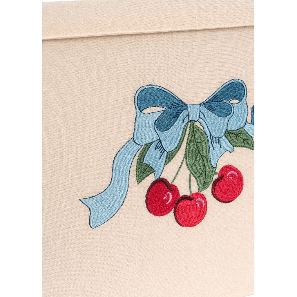 Konges Sløjd, stoff oppbevaringsboks, stor - Cherry bow