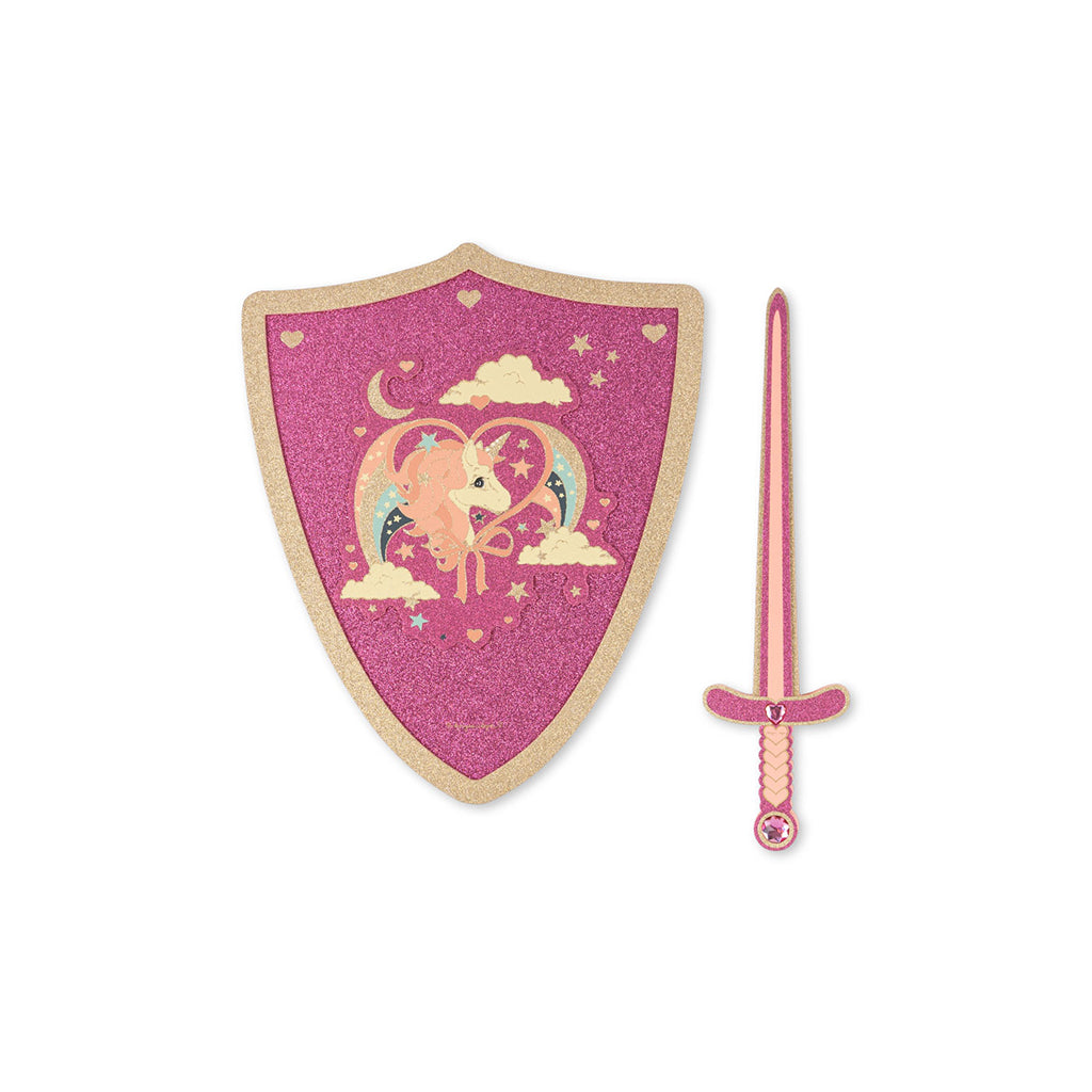 Konges Sløjd Riddersæt m. sværd og skjold, Pink