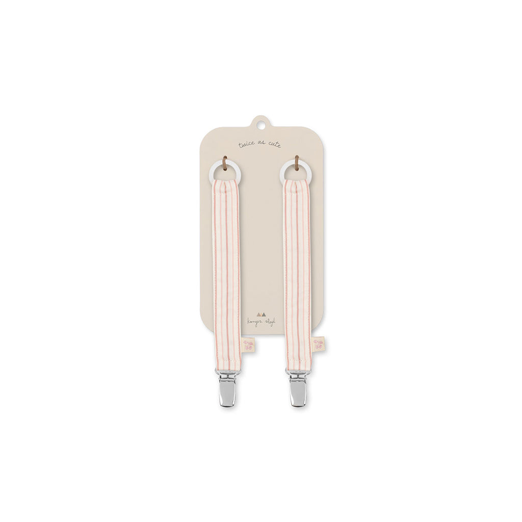 Konges Sløjd smokkelenke, økologisk - Stripe Petite Rose
