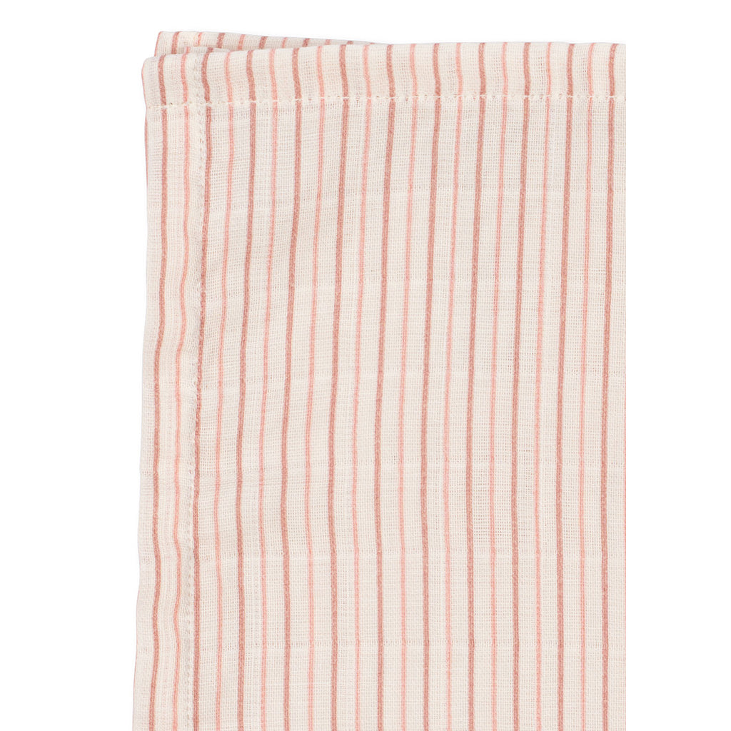 Konges Sløjd stoffble, økologisk muslin, 3-pakning – Stripe Petite Rose