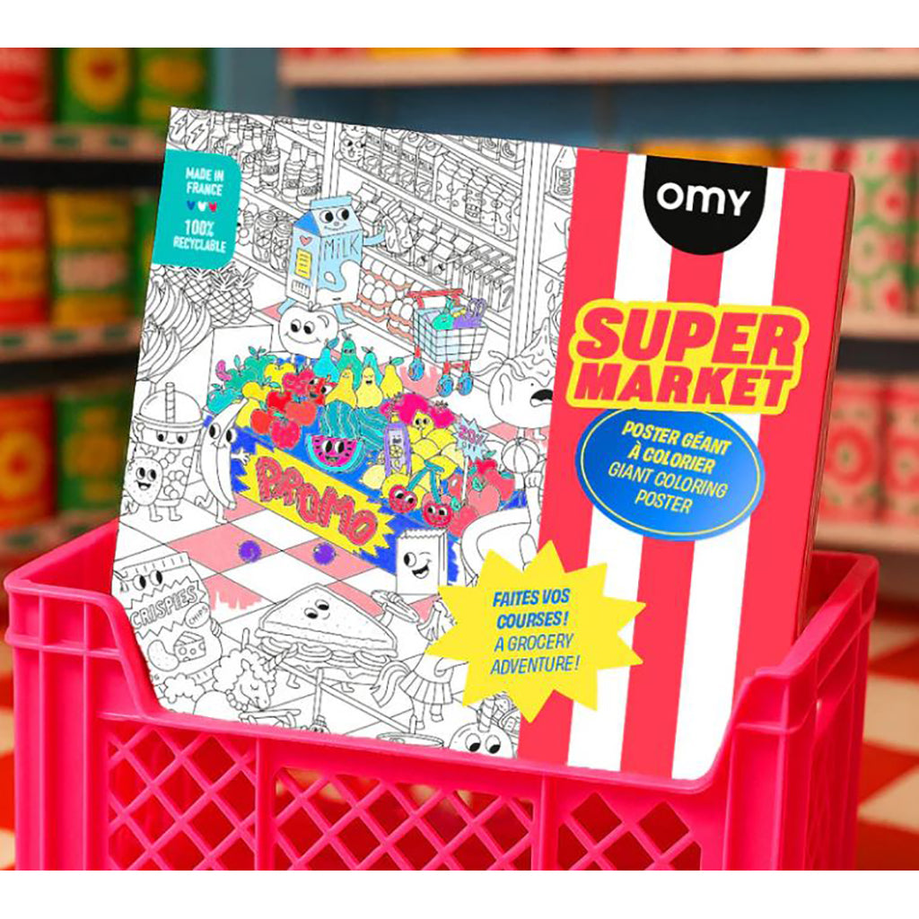 Omy stor plakat for fargelegging, Supermarket