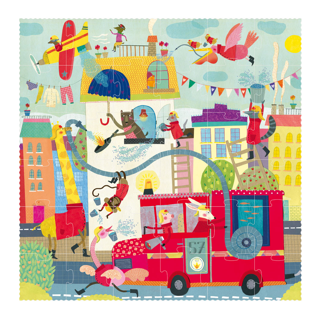 Londji puslespill, I want to be a Fireman - 36 brikker