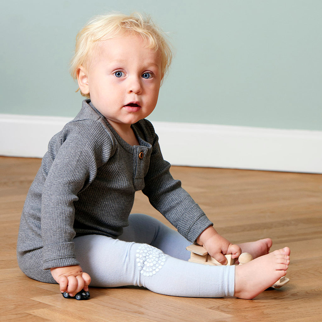 GoBabyGo kravleleggings med gummidutter, Soft pink