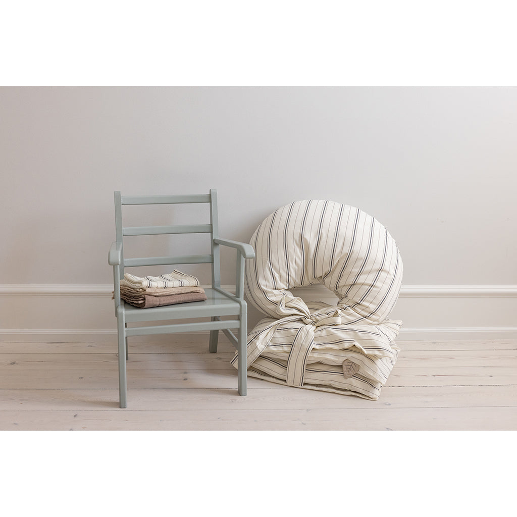 Sebra Ammepute, økologisk bomull - Cream stripe
