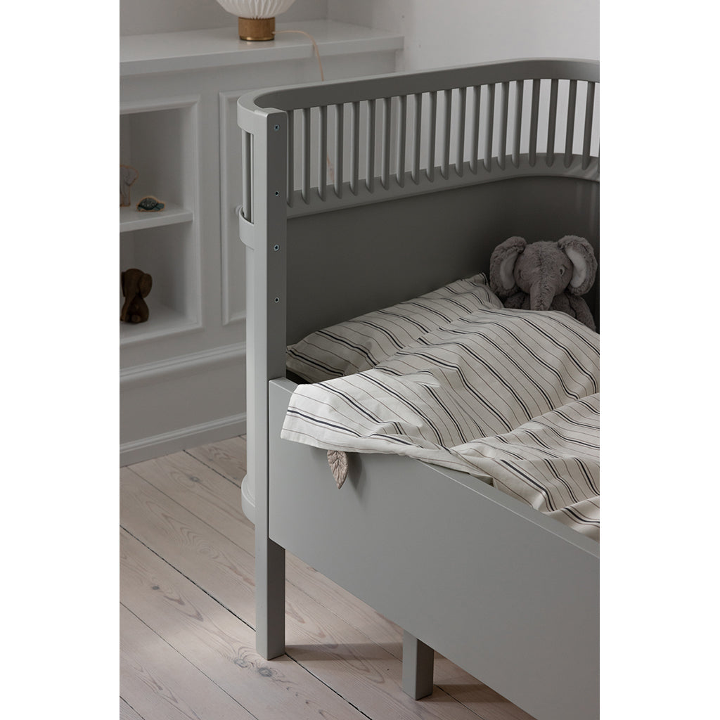 Sebra Juniorsengetøy, økologisk - Cream Stripe